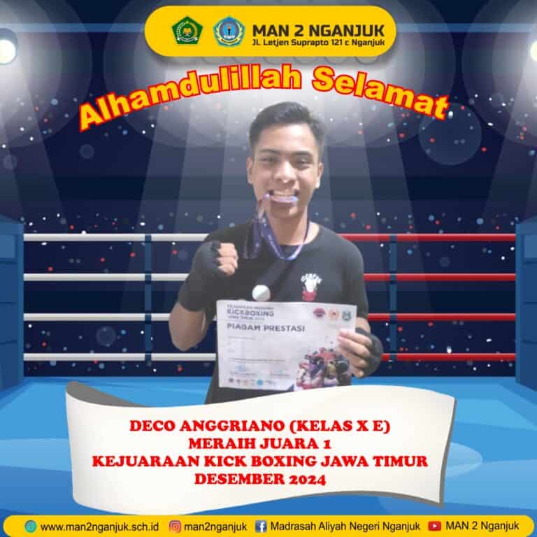 Prestasi Gemilang Siswa MAN 2 Nganjuk di Kejuaraan Kick Boxing Jawa Timur