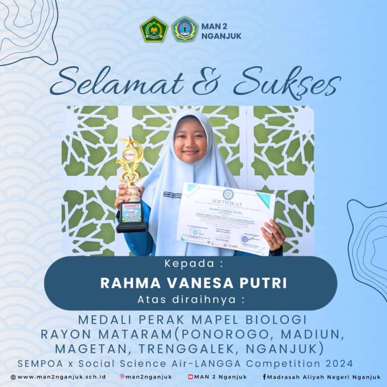 Rahma Raih Perak Bidang Biologi di SEMPOA X Social Science Air-LANGGA Competition 2024