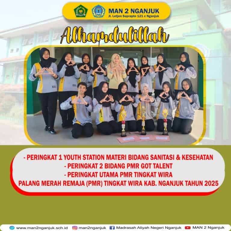 PMR Arpalaraja MAN 2 Nganjuk Raih Juara Umum PMR Tingkat Wira Kabupaten Nganjuk
